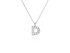 Colgante letra  D de diamantes en oro amarillo y blanco 18kt