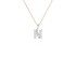 Colgante letra  N de diamantes en oro amarillo y blanco 18kt