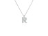 Colgante letra  R de diamantes en oro amarillo y blanco 18kt