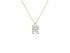 Colgante letra  R de diamantes en oro amarillo y blanco 18kt