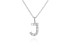 Gargantilla inicial J de diamantes en oro amarillo y blanco 18kt