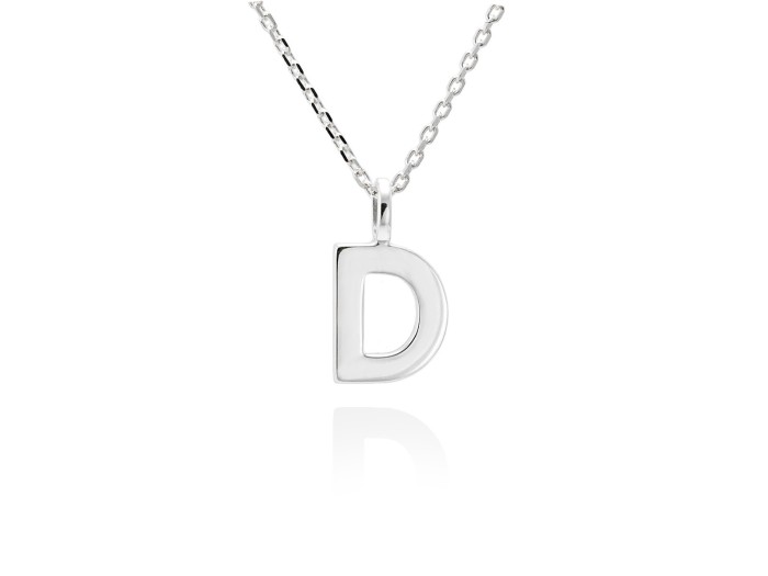 Colgante letra D en oro amarillo 18kt
