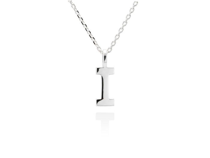 Colgante letra I en oro amarillo 18kt