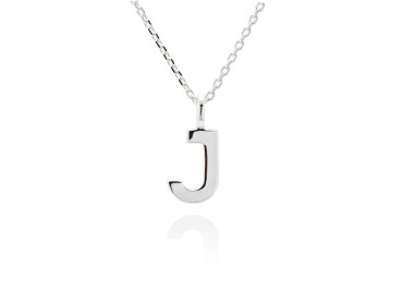 Colgante letra J en oro amarillo 18kt