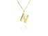 Colgante letra N en oro amarillo 18kt