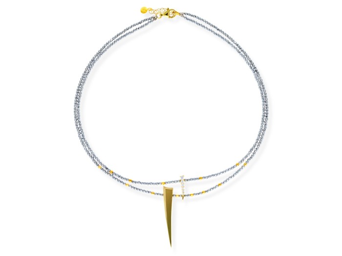 Gargantilla de plata y circonita blanca