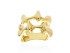 Ring Vertebral doble  in golden silver