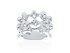 Ring Vertebral triple  in golden silver