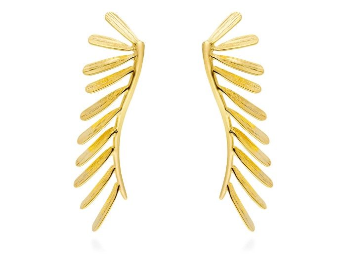 Ohrringe Spine maxi  in silber vergoldet