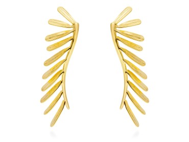 Earrings Spine maxi  in golden silver