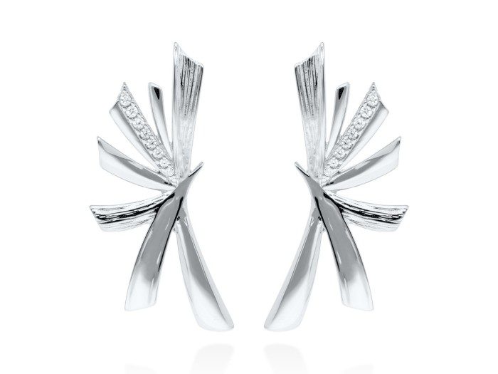 Earrings Spine piedras  in golden silver