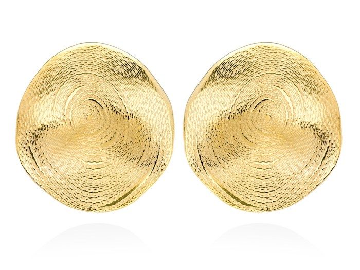 Pendientes de plata botón con textura