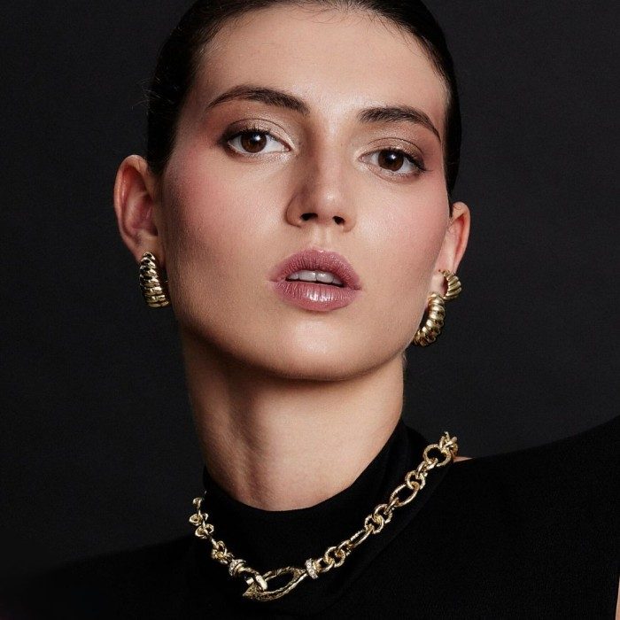 Chocker plata circonita blanca