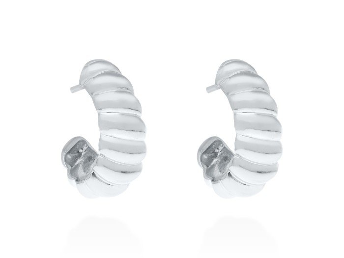 Pendientes de plata aro gallonado