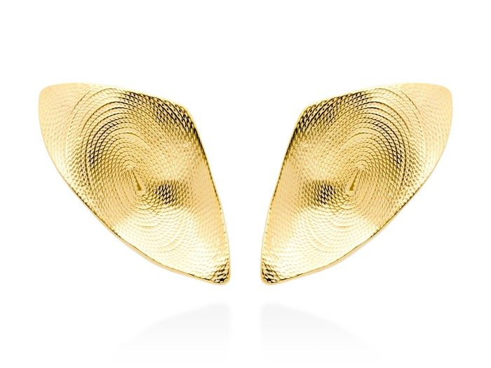 Pendientes de plata delta plano