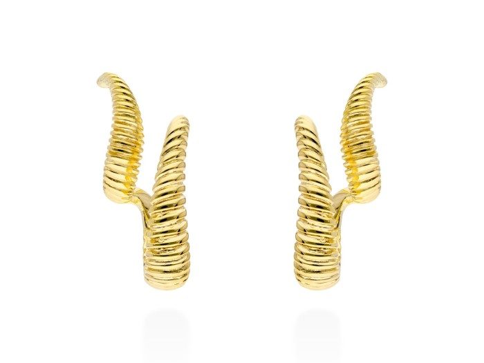 Pendientes de plata trepador aro doble