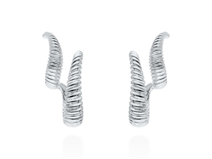 Earrings Eclat doble  in silver