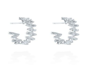 Hoop Earring Monet mini  in golden silver