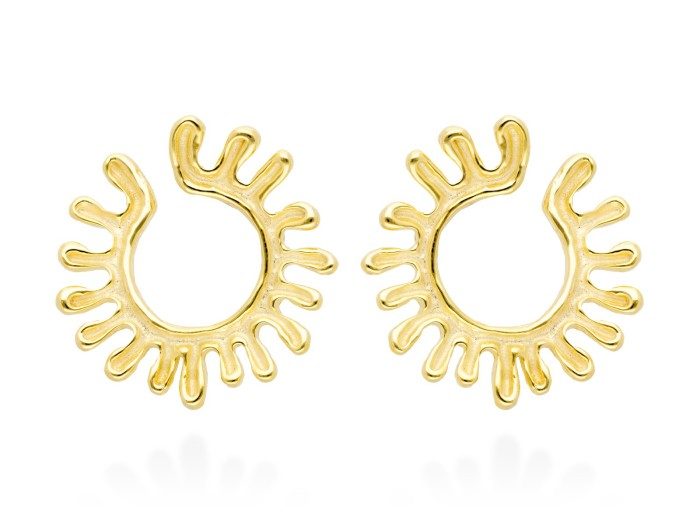 Earrings Monet  in golden silver