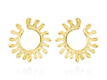 Pendientes de plata aro plano con textura