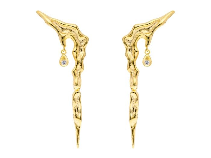 Climber Earring Vernissage maxi  in golden silver