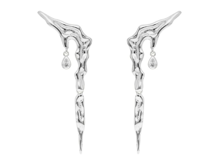 Climber Earring Vernissage maxi  in golden silver