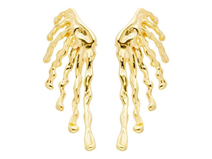 Pendientes de plata trepador largo