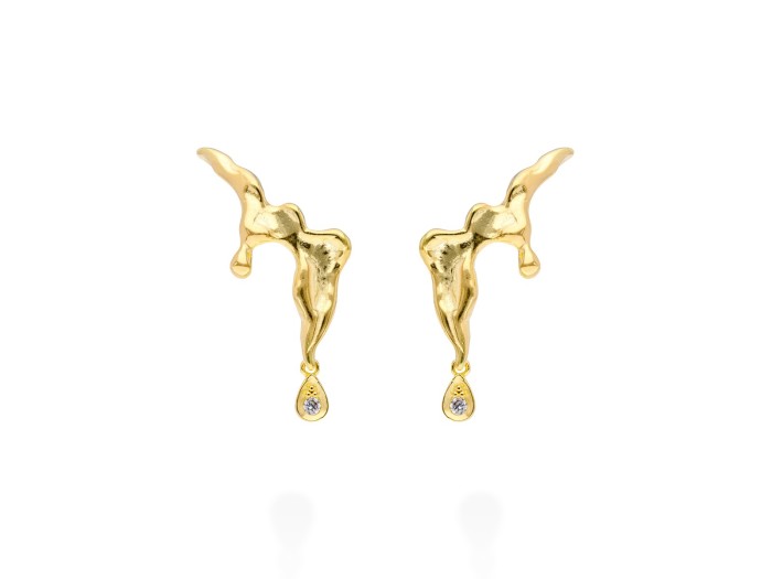 Climber Earring Vernissage mini  in golden silver