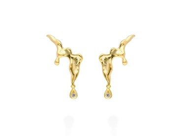 Climber Earring Vernissage mini  in golden silver