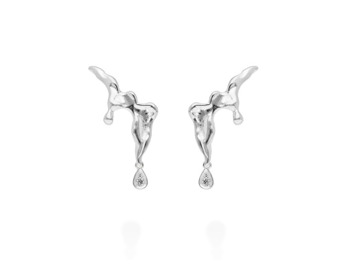 Climber Earring Vernissage mini  in golden silver