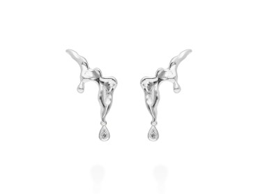 Climber Earring Vernissage mini  in golden silver