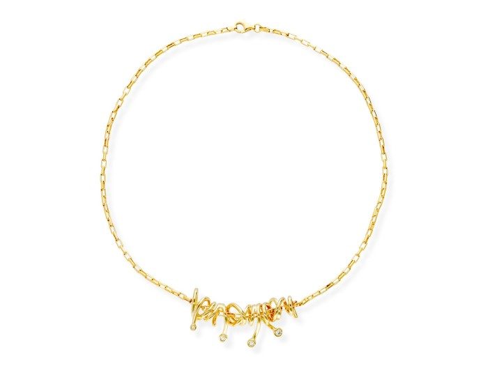 Necklace Mistral  in golden silver