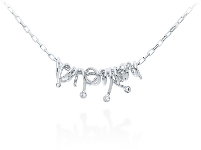 Necklace Mistral  in golden silver