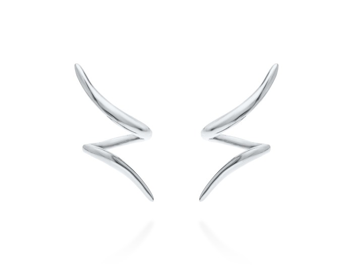 Pendientes de plata trepador