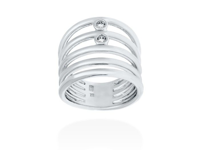 Ring Mistral piedras  in golden silver