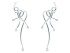 Pendientes de plata trepador largo y circonitas