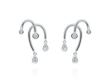 Ohrringe Mistral piedras  in silber vergoldet