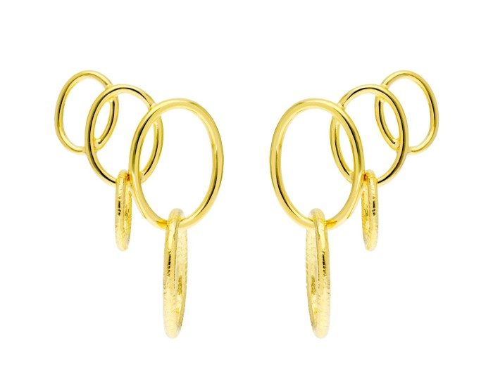 Pendientes de plata multiaros