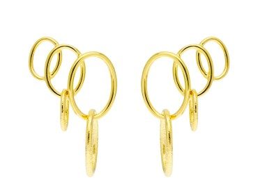 Pendientes de plata multiaros