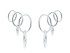Pendientes de plata multiaros