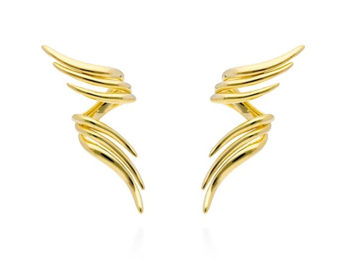 Earrings Arles  in golden silver