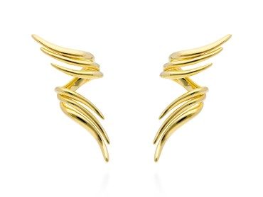 Pendientes de plata trepador triple