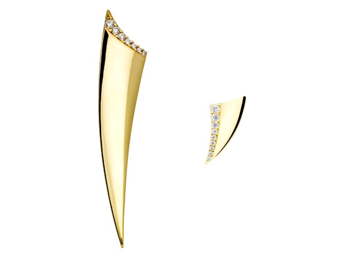 Earrings Malibú long  in golden silver