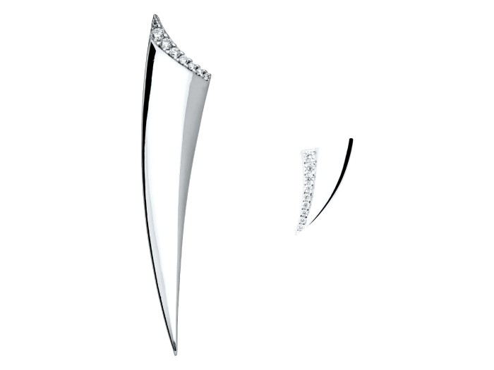 Earrings Malibú long  in golden silver