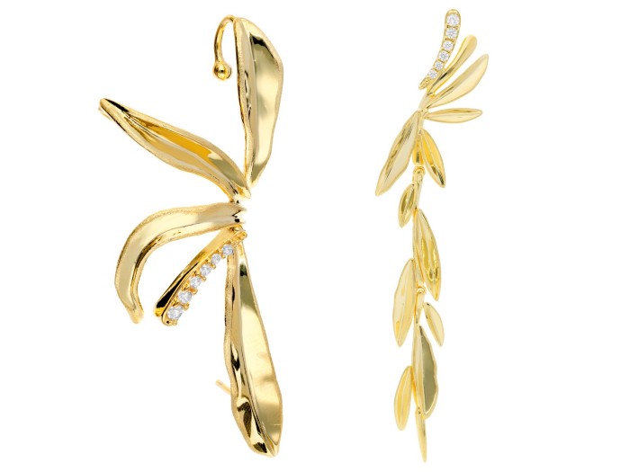 Earrings Melrose  in golden silver