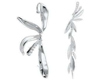 Pendientes de plata asimétrico