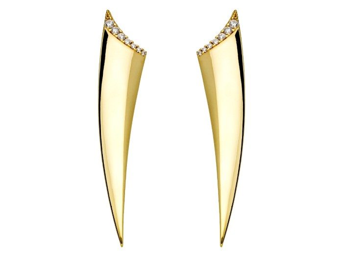 Pendientes de plata largo trepador