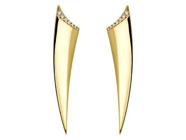 Earrings Palm  in golden silver