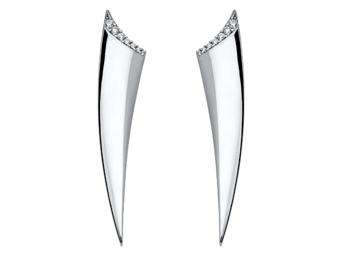 Pendientes de plata largo trepador