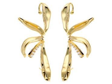 Earrings Melrose  in golden silver